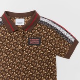 Thumbnail for your product : Burberry Monogram Stripe Print Cotton Polo Shirt Dress