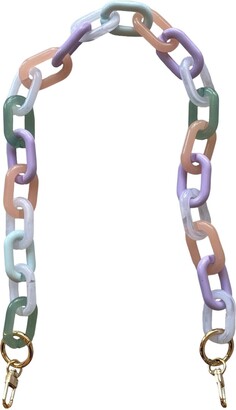 Chain Link Short Acrylic Purse Strap In Aquamarine, CLOSET REHAB