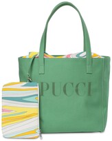 Thumbnail for your product : Emilio Pucci Logo print cotton blend tote bag