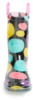 Thumbnail for your product : Western Chief Toddler Girl's 'Doodle Dots' Light-Up Rain Boot