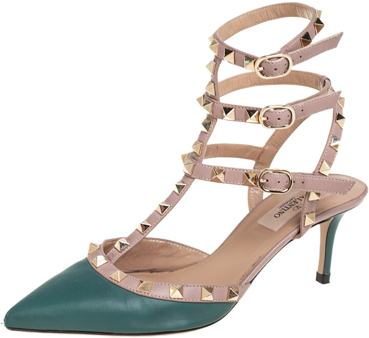 valentino green sandals