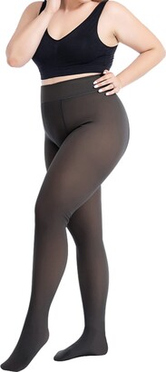 AMOVO Women's Winter Tights Fleece Lined Pantyhose Opaque Warm Leggings  Thicken Fake Translucent Tights Elastic Control Top (Opaque Nude Thick -  ShopStyle Hosiery