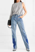 Thumbnail for your product : Facetasm One-shoulder Cotton-jersey Sweatshirt - Gray