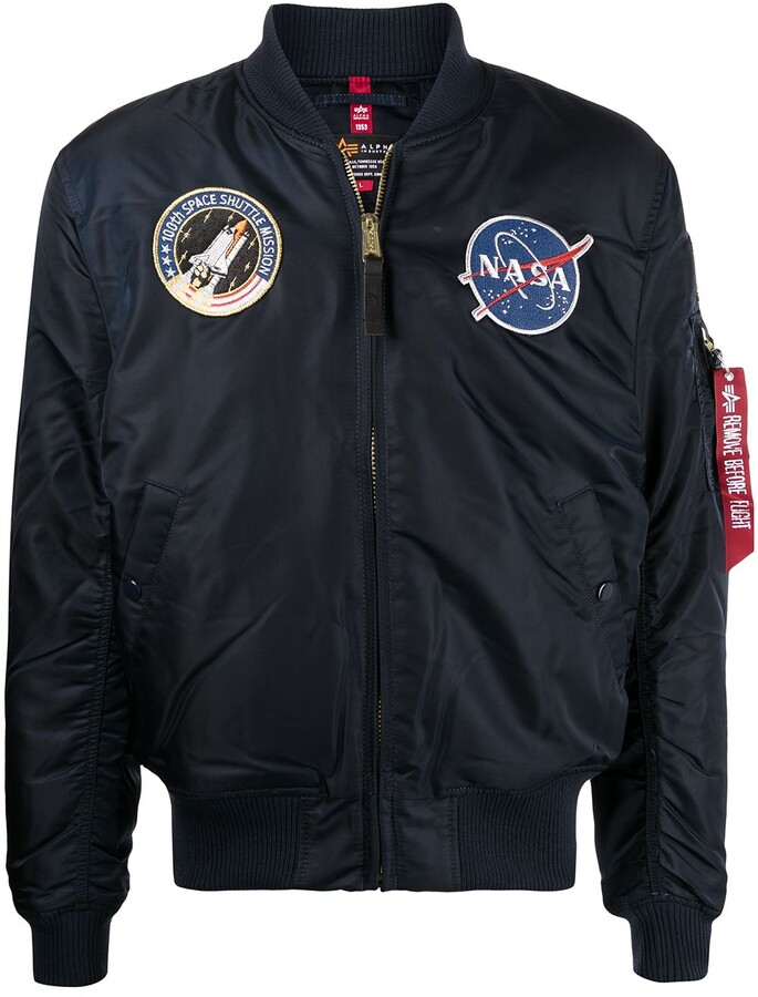 NWOT Men's NASA Light Gray Interstellar Bomber Jacket