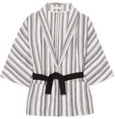 Vanessa Bruno - Iles Belted Striped Cotton-canvas Jacket - White