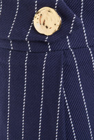 Thumbnail for your product : Mother of Pearl Roland pinstriped organic cotton-twill wide-leg pants