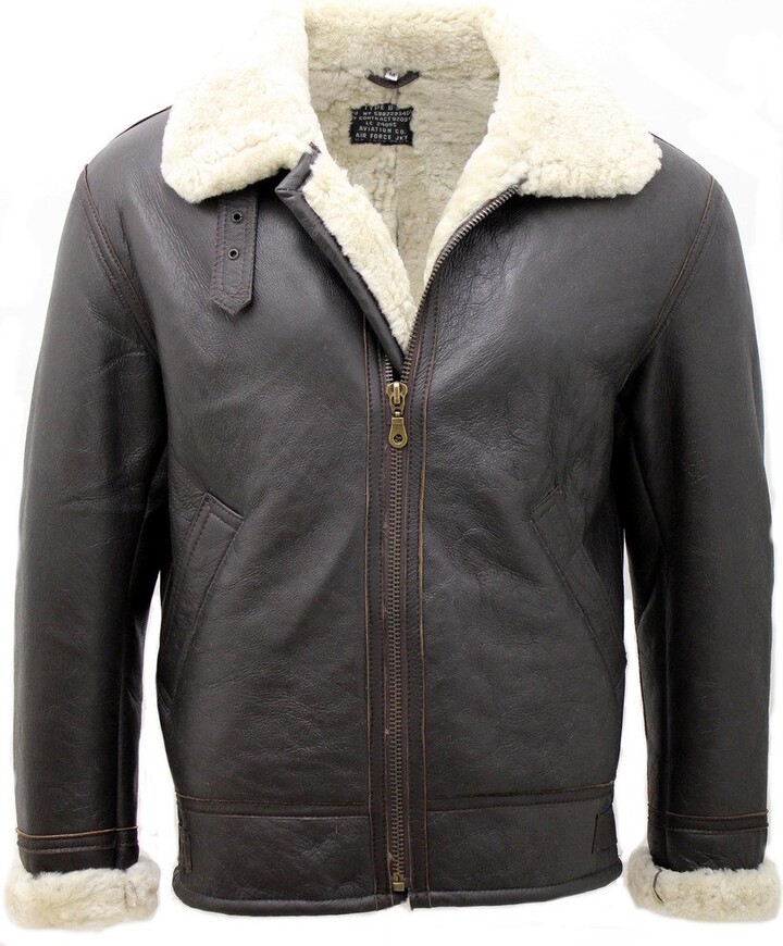 Mens Cream Leather Jacket | ShopStyle UK