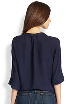 Thumbnail for your product : Joie Marru Pleated Silk Blouse