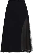 Thumbnail for your product : Jason Wu Layered Swiss-dot Tulle-paneled Crepe Skirt