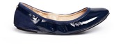 Thumbnail for your product : Cole Haan 'Avery Ballet' elasticated patent leather suede flats