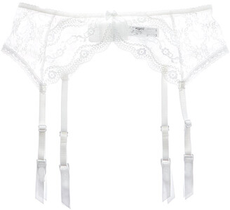 La Perla Begonia Collection Suspender Garter Belt White Bridal Lace XS S M L 