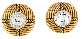 Chanel Crystal Medallion Earrings