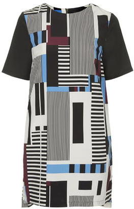Topshop Womens Stripe Print Tunic Dress - Multi