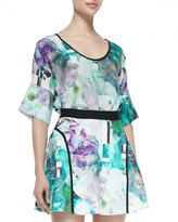 Thumbnail for your product : Smythson Kelli & Talulah All My Love Silk Printed Top