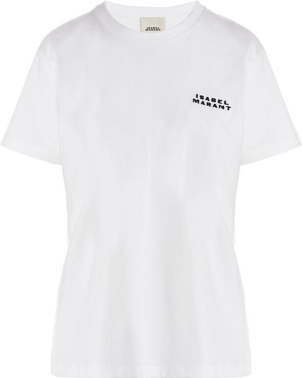 Isabel Marant Vidal Logo Embroidered T-Shirt - ShopStyle