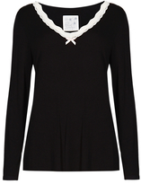 Thumbnail for your product : Marks and Spencer M&s Collection Lace Trim Long Sleeve Pyjama Top