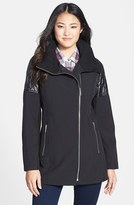 Thumbnail for your product : Calvin Klein Quilt Trim Asymmetrical Soft Shell Coat (Online Only)