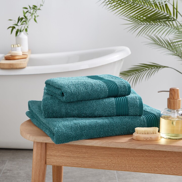 Dunelm Soft Marl Quick Dry Plain Towel Ocean Green ShopStyle