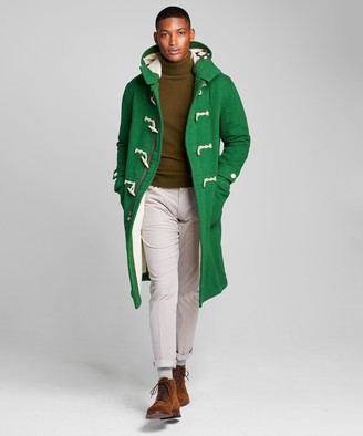 Todd Snyder Made in New York Italian Wool Toggle Duffle Coat in Green