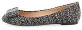 Thumbnail for your product : Tory Burch Chase Tweed Bow Ballerina Flat, Black