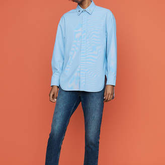 Maje Oversize blouse with double-collar shirt
