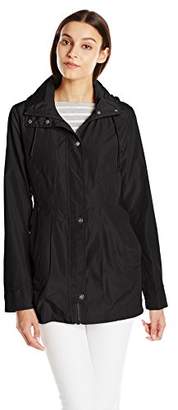 Sam Edelman Women's Packable Rain Jacket with Printed Lining