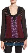 Thumbnail for your product : Etro Ruffled-Hem Crochet Vest, Multi