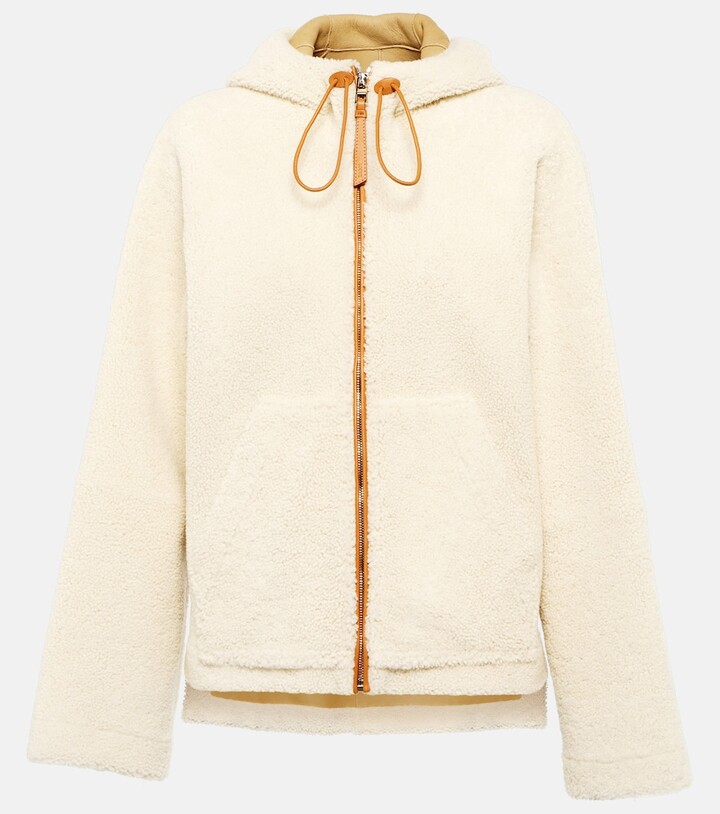 Loewe Leather-trimmed shearling jacket