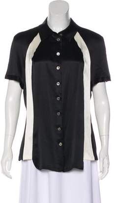 Chanel Vintage Silk Short Sleeve Top