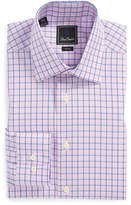 Thumbnail for your product : David Donahue Trim Fit Windowpane Plaid Dress Shirt