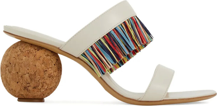 Ferragamo 75mm Fringed Sandals