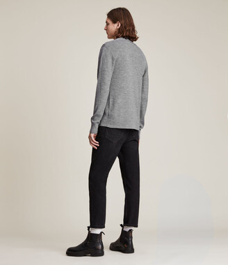 AllSaints Mode Merino Open Cardigan | Size XS | Grey Marl