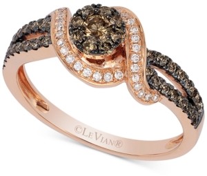 LeVian Chocolatier Diamond Statement Ring (1/2 ct. t.w.) in 14k Rose Gold