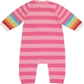Thumbnail for your product : Bonnie Baby Striped Coverall with Rainbow Trim