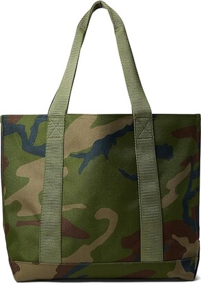L.L.Bean Medium Hunter's Tote Handbags Gray Camo : One Size