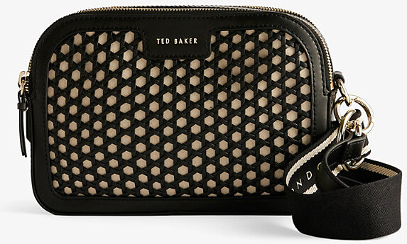 Ted Baker Handbag NWT Black Leather with Elegant Gold Fittings & Strap |  eBay