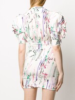 Thumbnail for your product : Isabel Marant Abstract-Print Puff-Shoulder Dress