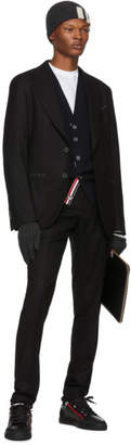 Thom Browne Black Large Gusset Shoulder Strap Portfolio