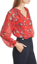 Thumbnail for your product : Veronica Beard Antonette Floral Silk Blouse