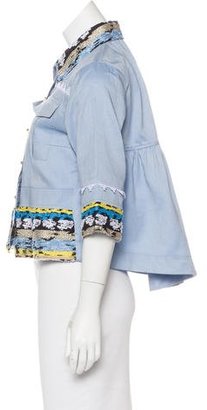 Peter Pilotto Embroidered Button-Up Top