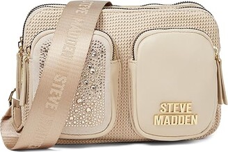 Steve Madden Bmaxima cross body sling bag in blush multi crystals