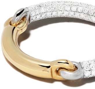 Maor 18kt white and yellow gold The Equinox diamond ring