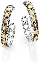 Thumbnail for your product : John Hardy Naga 18K Yellow Gold & Sterling Silver Hoop Earrings/1.15"