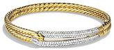 Thumbnail for your product : David Yurman Labyrinth Single Loop Bracelet with Diamonds and Gold