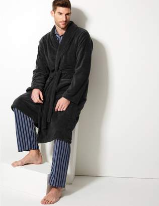 Marks and Spencer Supersoft Fleece Dressing Gown with Belt