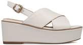 Thumbnail for your product : Fabio Rusconi White Leather Wedge Sandal