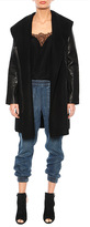 Thumbnail for your product : Vince Leather Sleeve Shawl Collar Jacket