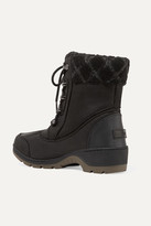 Thumbnail for your product : Sorel Whistler Wool-trimmed Waterproof Leather Ankle Boots - Black