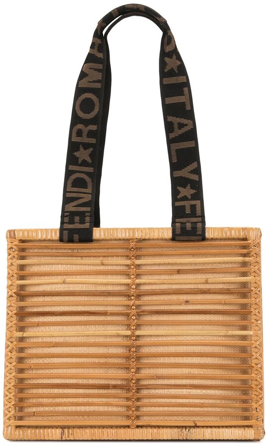 fendi raffia tote