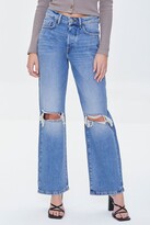 Thumbnail for your product : Forever 21 Hemp 4% High-Rise Straight-Leg Jeans